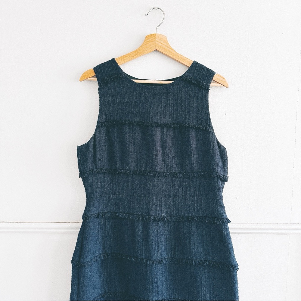 J. CREW > Fringy Tweed Sheath Dress